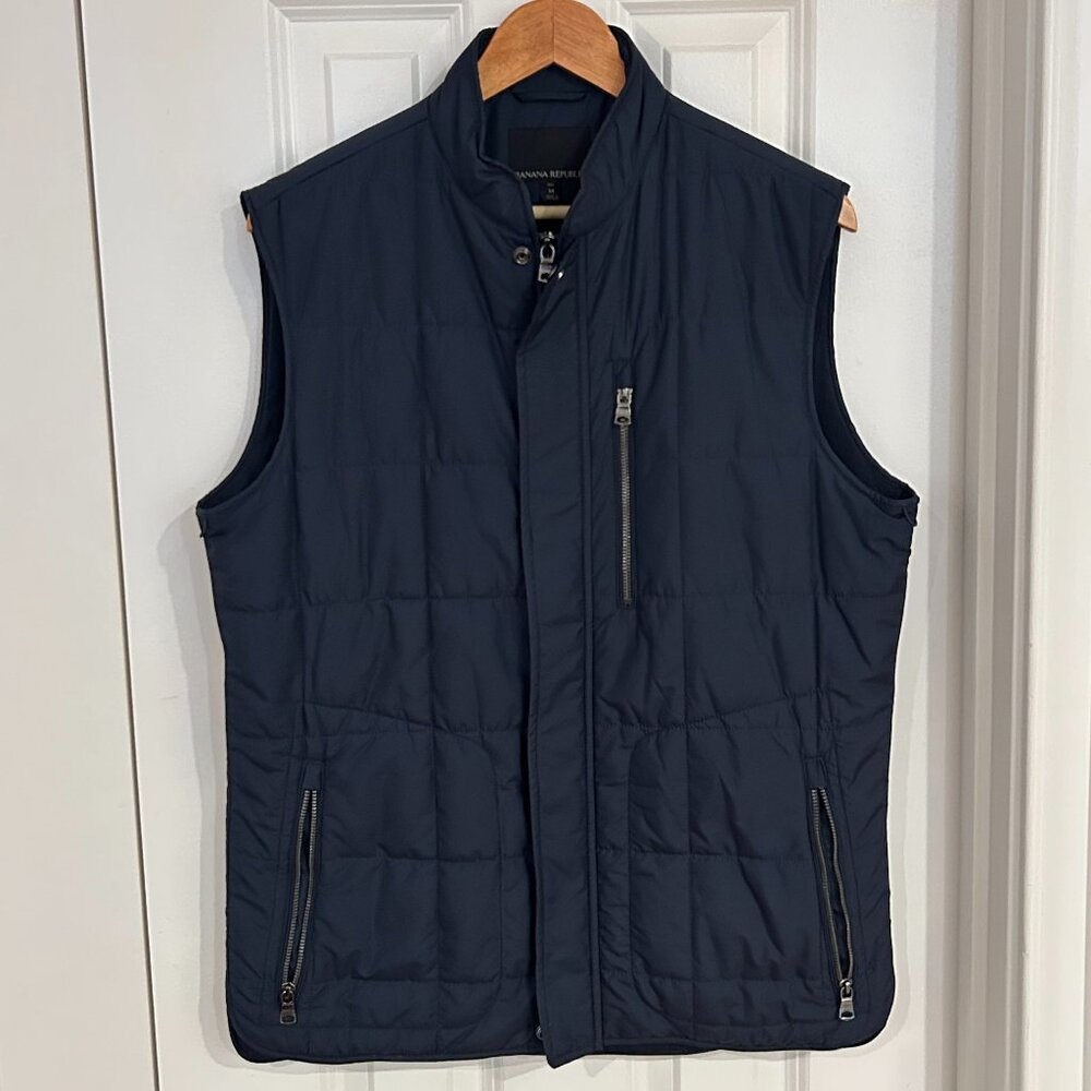Banana Republic Quilted Navy Vest MT